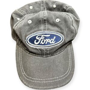 FORD Gray Distressed Adjustable Baseball Cap Official Licensed Product